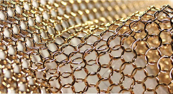 Decoratief metalen mesh scherm voor valbescherming voor aanpassing in verschillende kleuren